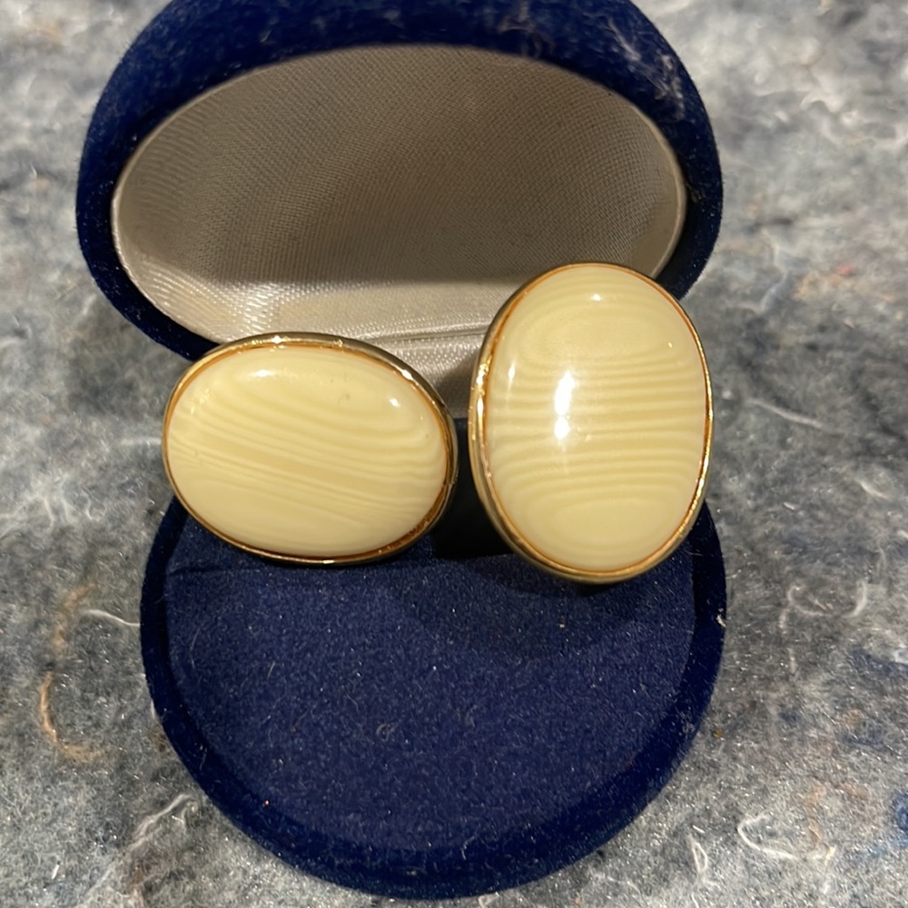 Vintage post-clip earrings